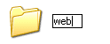 フォルダ名の変更 - webという名前に
