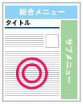 最上位に総合メニューで右側にサブメニューがある例