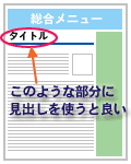 見出しの最適位置